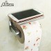 Alise GG5200 Toilet Paper Holder Tissue Holders Paper Storage with Mobile Phone Storage Shelf SUS304 Stainless Steel Polished Chrome - B06XXHNPMX